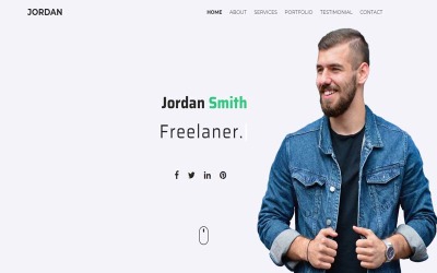 Jordan - Minimal Personal / Portfolio Template Modello di pagina di destinazione
