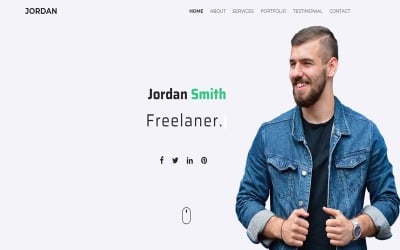 Jordan - Minimal Personal/Portfolio Template Landing Page Template