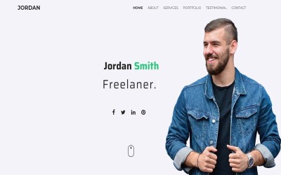 Йорданія - мінімальний особистий / шаблон портфоліо Шаблон цільової сторінки