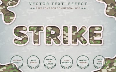 Military - Editable Text Effect,  Font Style Graphic Illustration