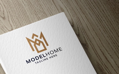 Modelo Inicio Letra M Logotipo