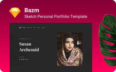 Шаблон веб-сайту Bazm Modern Portfolio Sketch