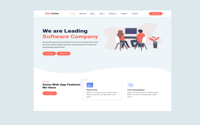 Ultraline - Webbplatsmall för IT-lösningar och företagstjänster