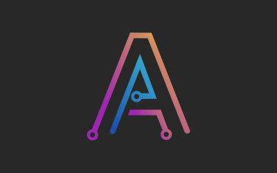 Lettera A Modello di logo di connessione