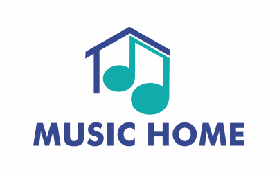 Modello logo linea Home Music