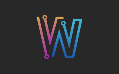 Písmeno W připojení Logo šablona