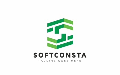S brev konstruktion logotyp