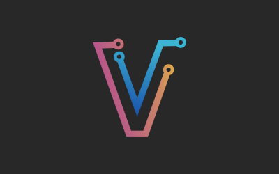 Sjabloon voor brief V verbinding Logo