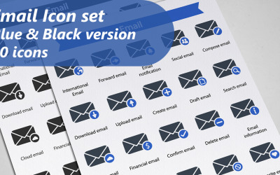 电子邮件Iconset模板