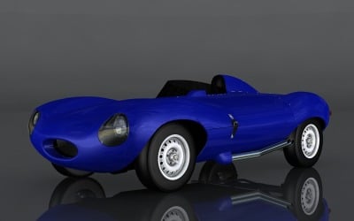 Jaguar D-Type Modèle 3D