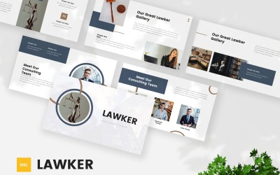 Lawker - Шаблон для презентаций Google для юристов