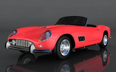 Modello 3D Ferrari 250 California 1957