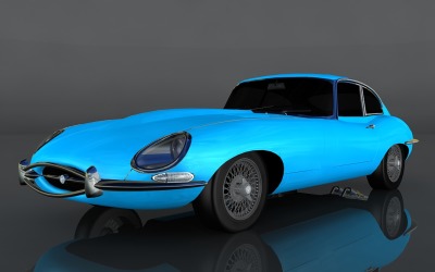 Modello 3D Jaguar E-type 1961