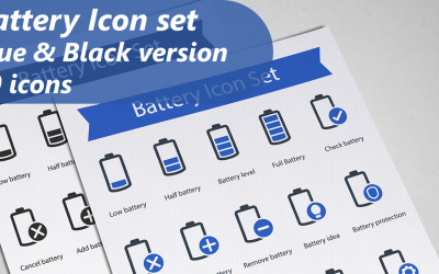 Modello Iconset della batteria