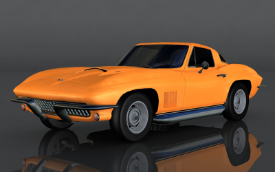 Modelo 3D do Chevrolet Corvette Sting Ray