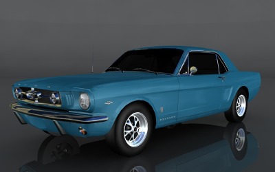 Modelo 3D do Ford Mustang 1965