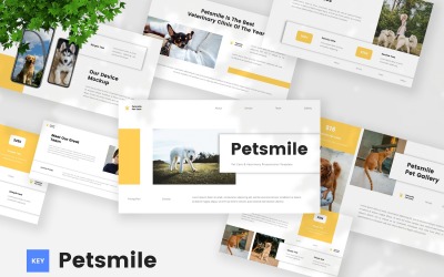 Petsmile - Evcil Hayvan Bakımı ve Veteriner Keynote Şablonu