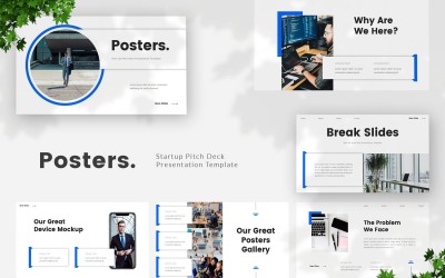 Poster - Startup Pitch Deck Powerpoint-Vorlage