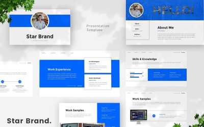 Звездный бренд - шаблон ключевого сообщения UI / UX Designer