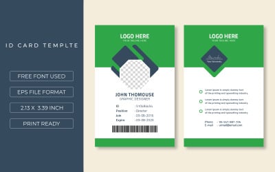 Creative id Card Corporate identity template
