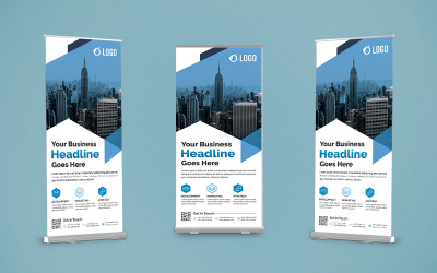 Diseño de banner enrollable moderno