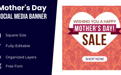 Anneler Günü Aşk Şekli Banner Tasarımı
