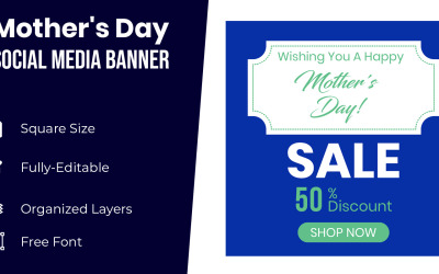 Design criativo do banner para o dia das mães