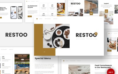 Restoo - PowerPoint-sjabloon voor restaurants