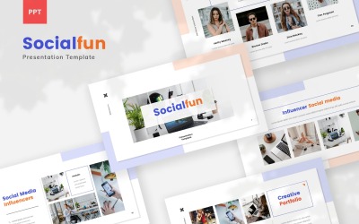 Socialfun - PowerPoint-mall för sociala medier