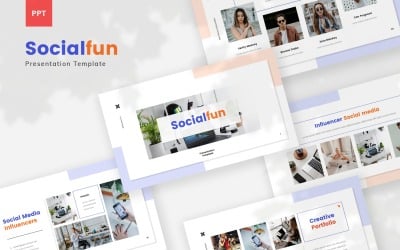 Socialfun-社交媒体PowerPoint模板