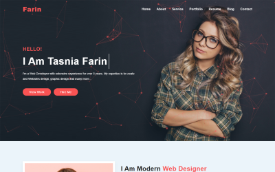 Farin Personal Portfolio HTML5 målsidamall
