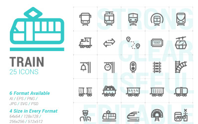Modello Mini Iconset del treno