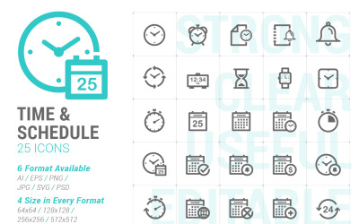 Szablon Mini Iconset Time &amp;amp; Schedule