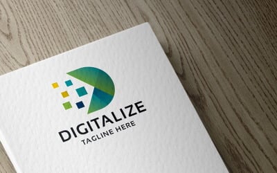 Digitalize Letter D Logo template