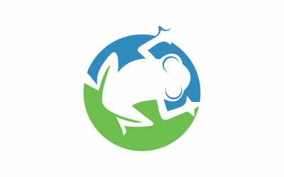 Kreis Frosch Logo Vorlage