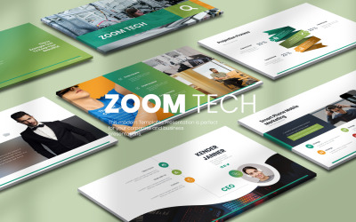 Prezentacja Zoom Tech Powerpoint