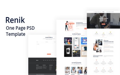 Renik –一页公司PSD模板