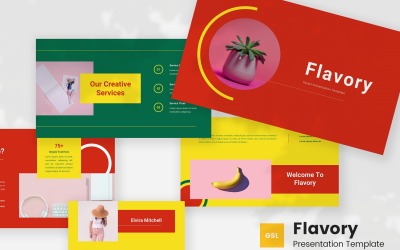 Flavory - Pastell Google Slides Vorlage