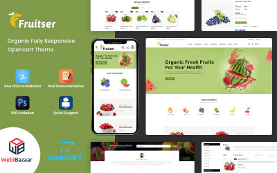 Fruitser - Grocery Store OpenCart Şablonu