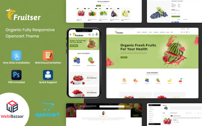 Fruitser - шаблон продуктового магазину OpenCart