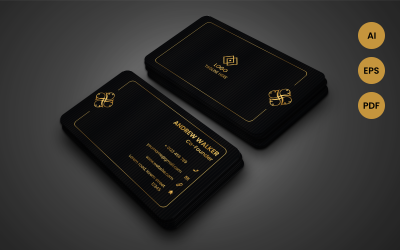 Luxury Golden Business card - Corporate Identity Template