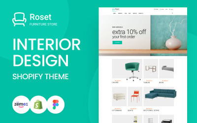 Roset - Tema Shopify de Móveis Responsivos e Design de Interiores