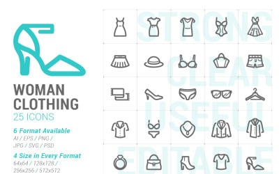 Clothing Woman Mini Iconset template