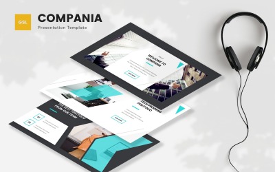 Compania - Google Slides-Vorlage für Unternehmensprofile