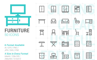 Furniture Mini Iconset template