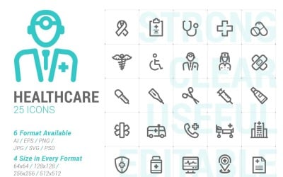 Healthcare Mini Iconset template