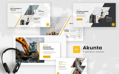 Konstrukt - Google Slides-Vorlage für den Bau