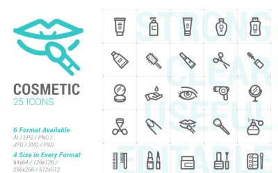 Косметичний міні Iconset шаблон