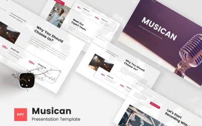 Musican - Music Organizer &amp;amp; Studio Powerpoint Template