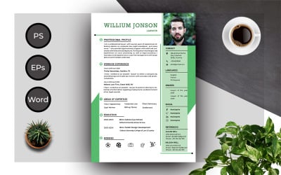 Plantillas de currículum: CV completo de abogado profesional con experiencia legal